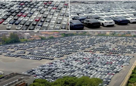Tesla Storing Unsold Cars In Parking Lots