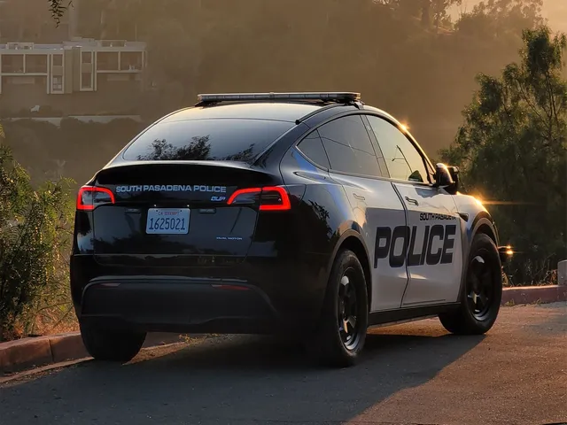 South Pasadena Police EV Tesla Vehicle