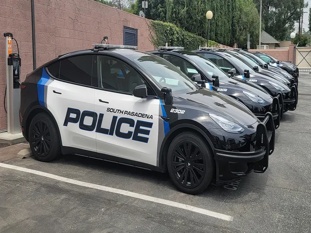 South Pasadena Police Tesla Fleet