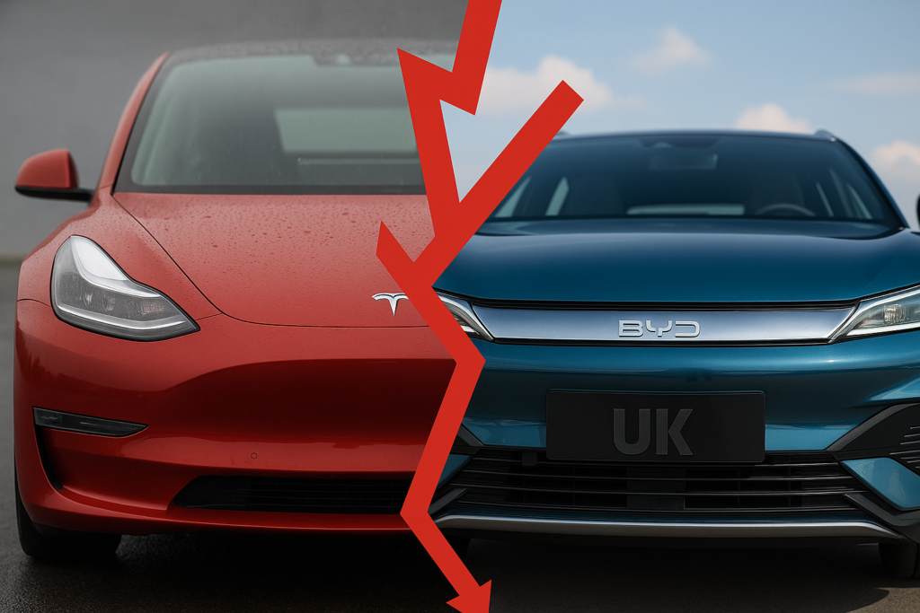 Tesla Struggles in UK as BYD Triples Sales in November