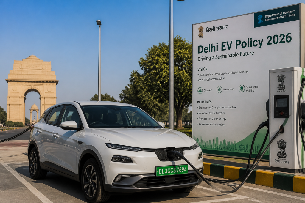 Delhi EV Policy 2026: ₹15,000 Crore Push, 100% Tax Waiver on EVs Under ₹30 Lakh