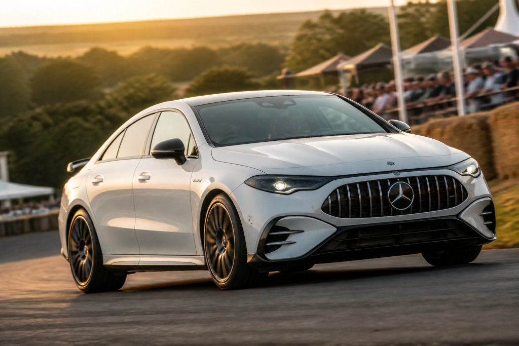 Mercedes-AMG CLA 45 Electric Debuts With 671 HP, 2.7-Second 0-62 MPH at Goodwood