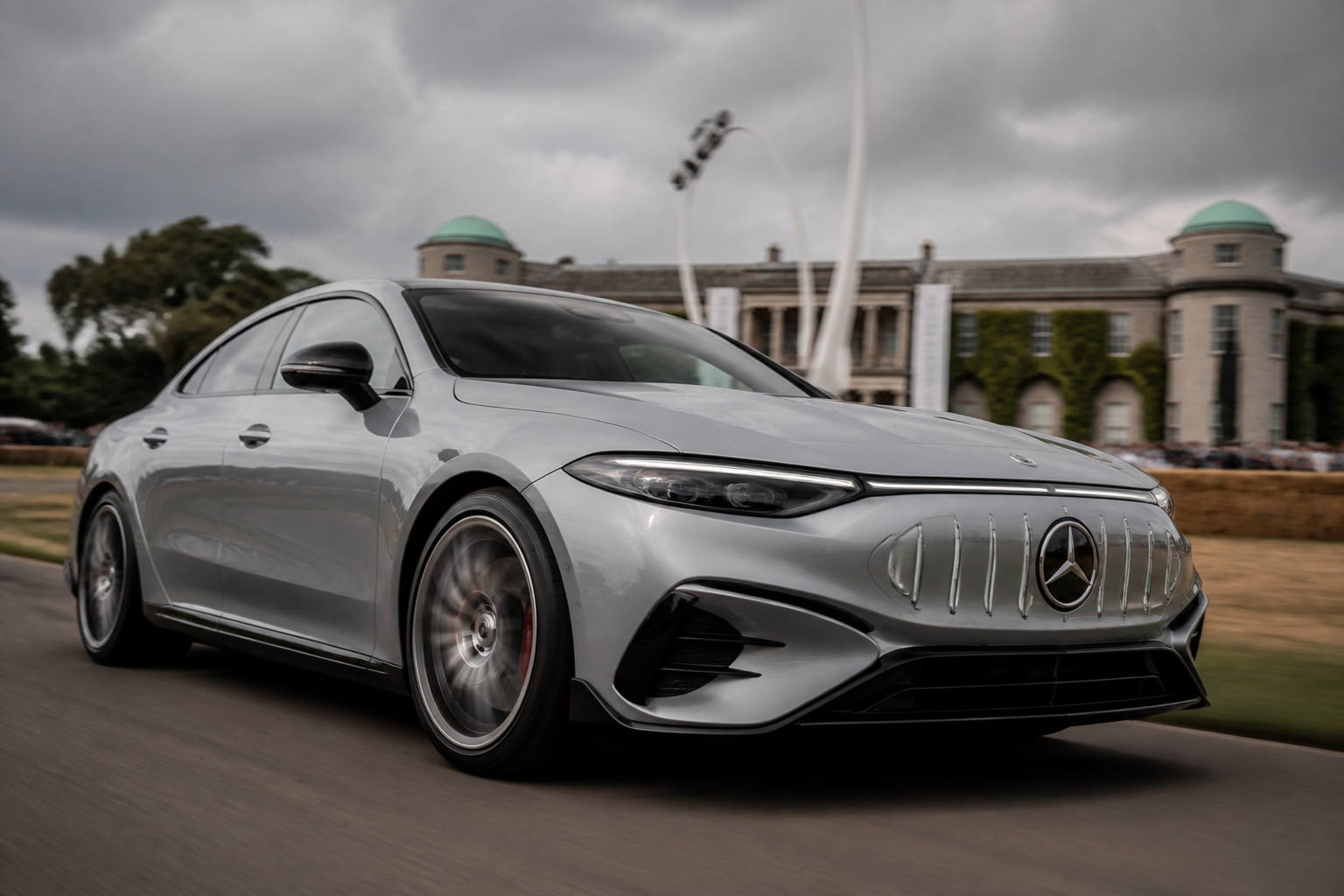 Mercedes-AMG CLA 45 Electric: 671-HP Tri-Motor Compact Debuts at Goodwood, No U.S. Sale