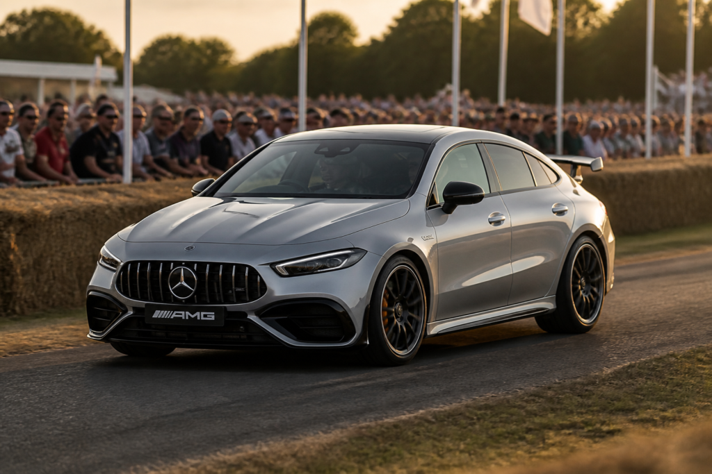 Mercedes-AMG CLA 45 EV Debuts with 671 HP, 416-Mile Range at Goodwood 2026