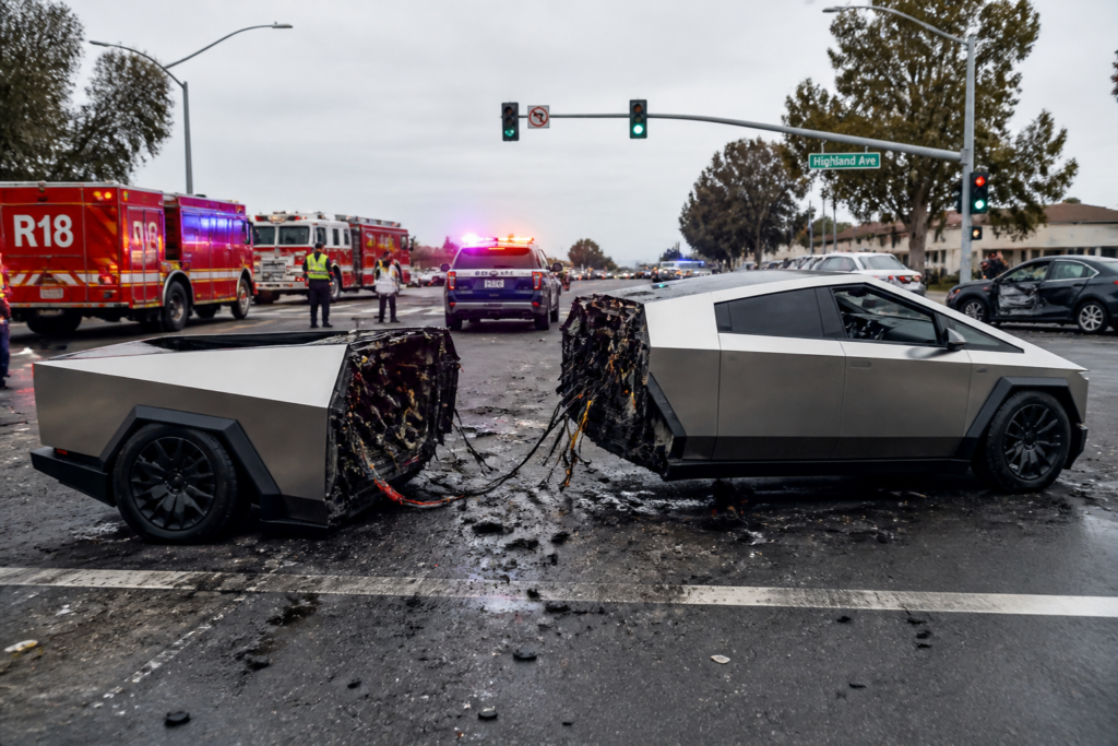 Tesla Cybertruck Split in Half in Maryland Crash—All Occupants Walk Away Unharmed