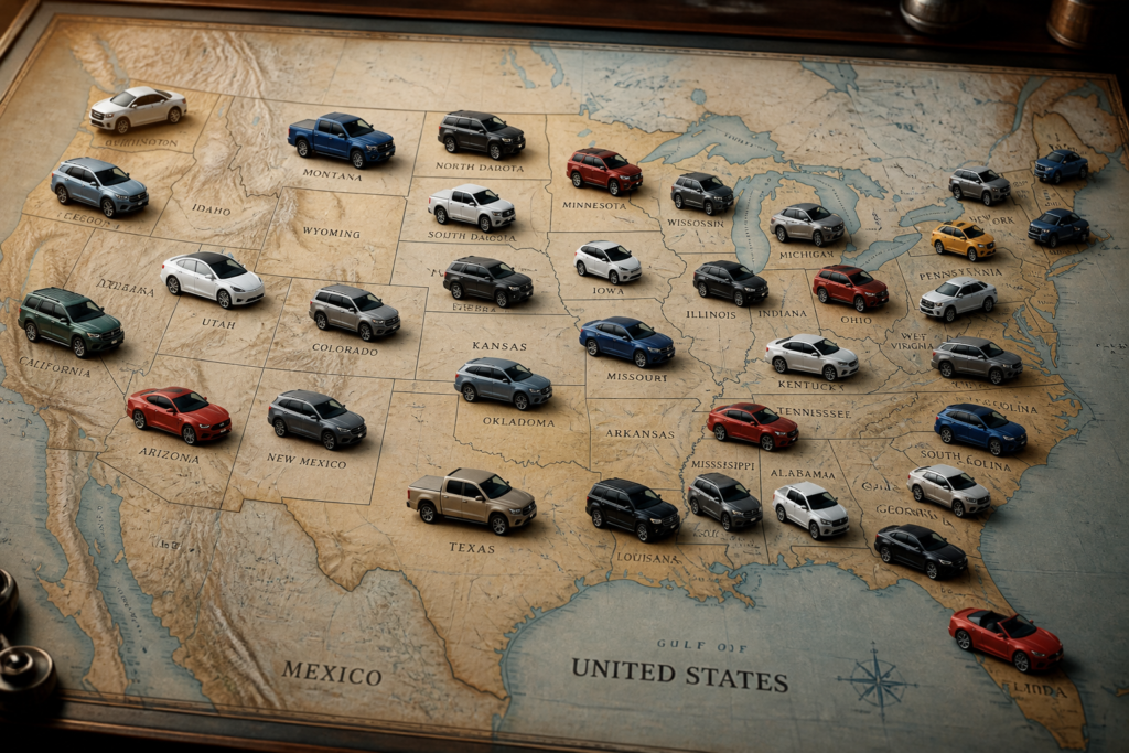 Most Googled Cars by US State Reveals Regional Automotive Demand Patterns