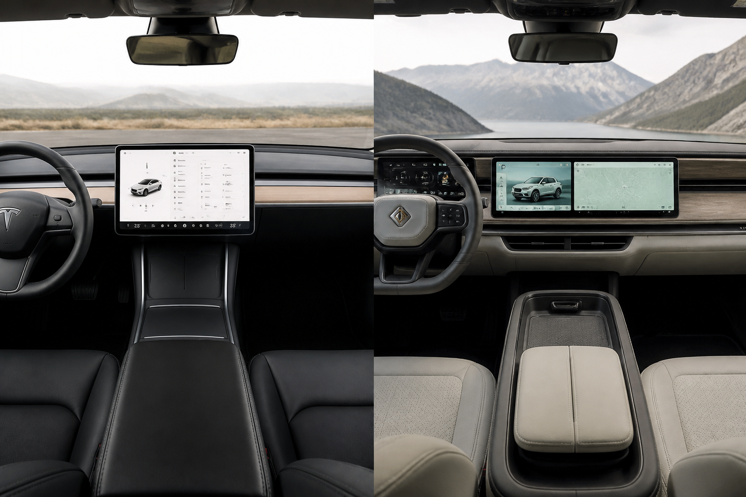 Tesla Model Y vs Rivian R2 Cabin Tech: Two-Screen vs Single-Screen Battle
